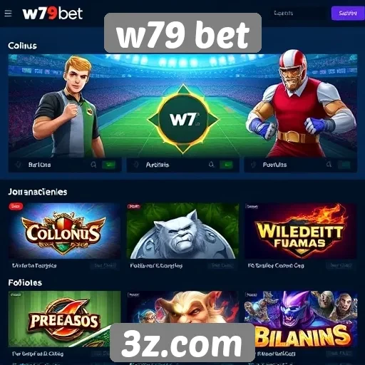 Diversificação de jogos disponíveis no w79 bet